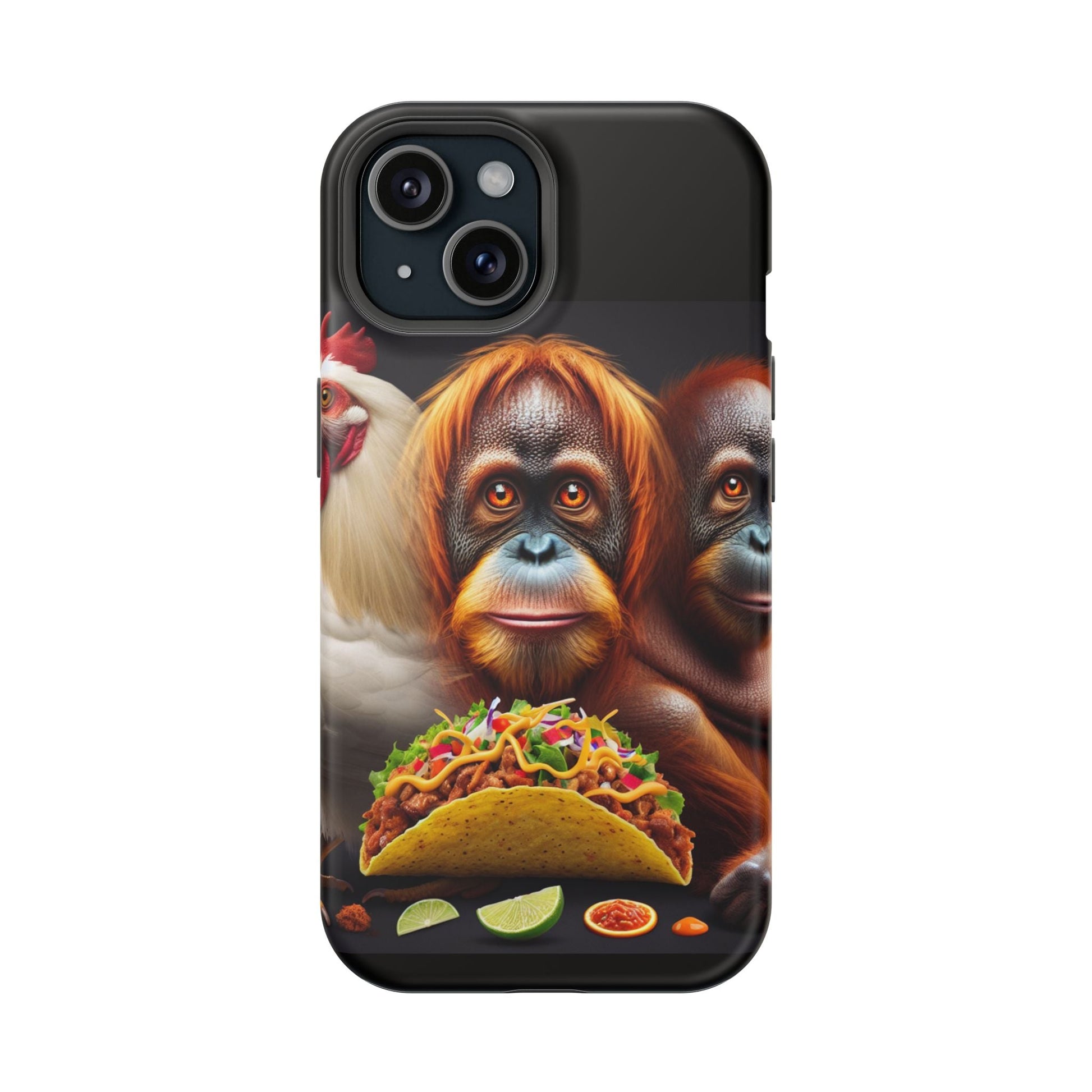 Colorful Animal iPhone Case, Fun Phone Cover, Monkey Taco Design, Cute Phone Accessory, Unique Gift for Animal Lovers, Protective Shell